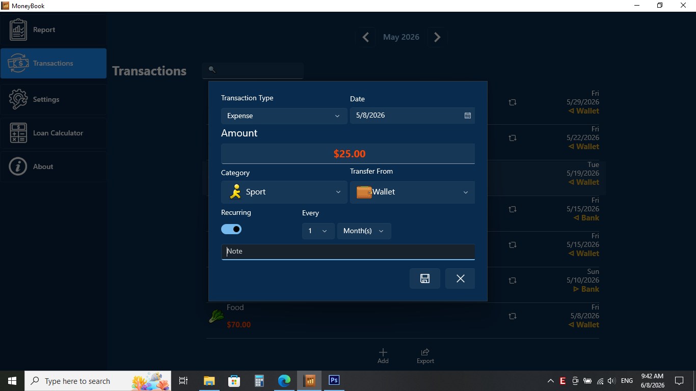 MoneyBook screenshot