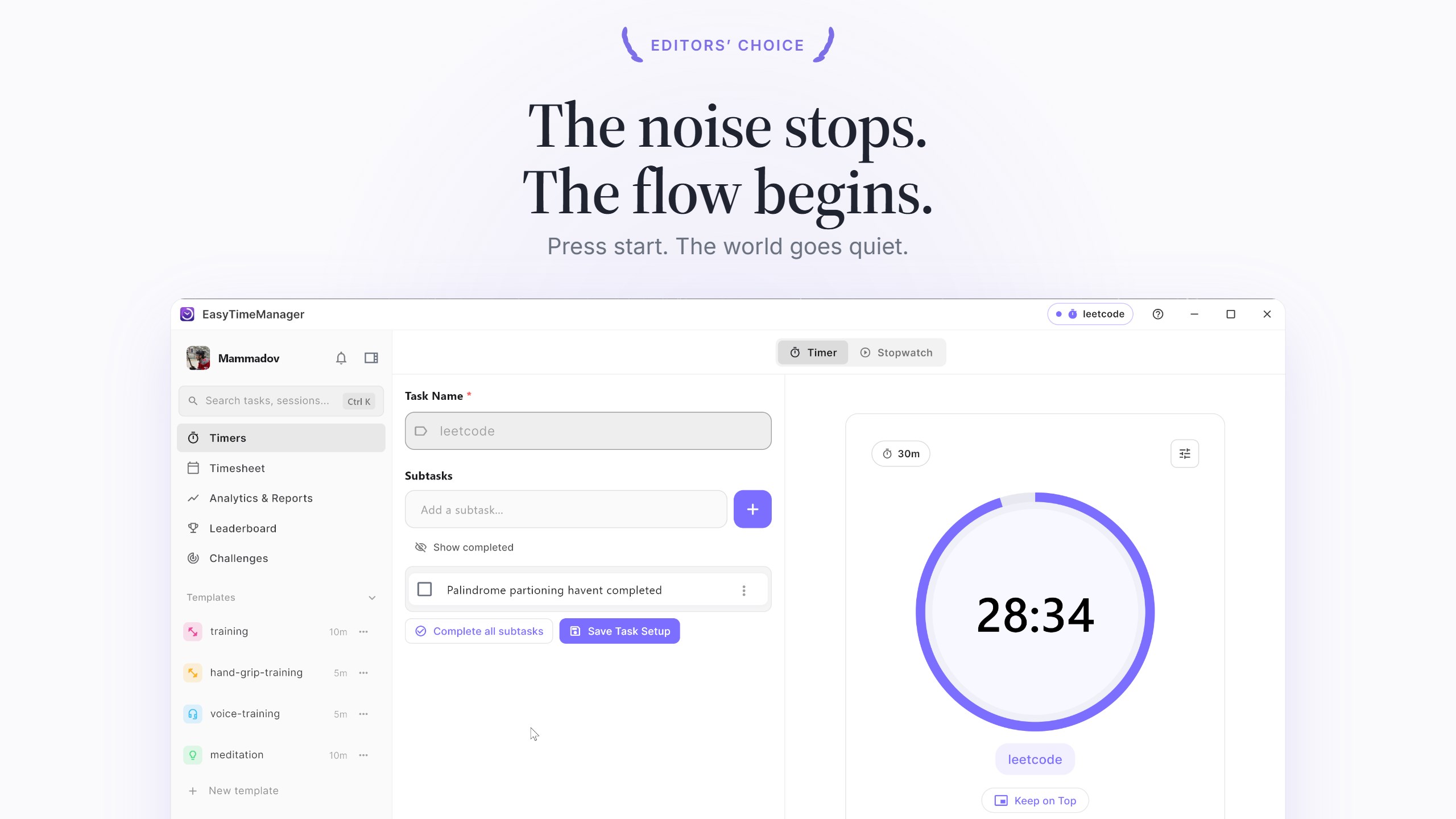 EasyTimeManager: Track Time , Stay in Flow screenshot