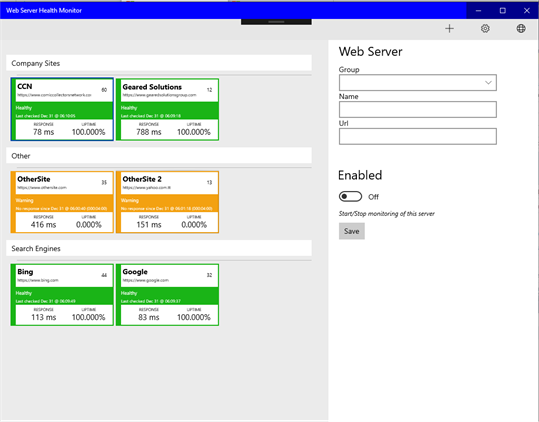 Web Server Health Monitor screenshot 3