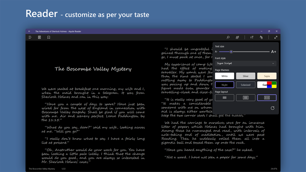 Aquile Reader - Modern epub ebook reader_6