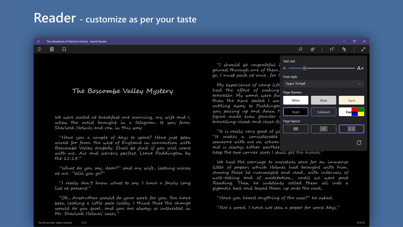 #6. Aquile Reader - Epub Pdf - Modern ebook reader (Windows) 作者: Optimilia Studios