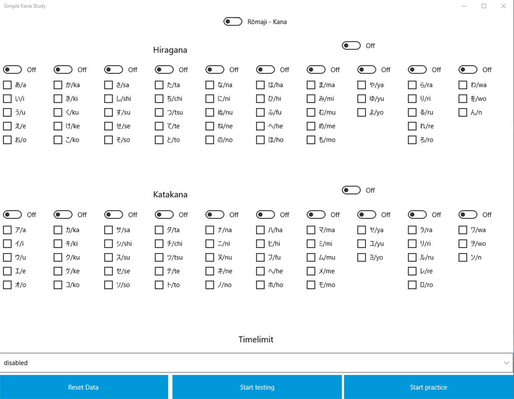 #2. Simple Kana Study (Windows) Podle: innomedia