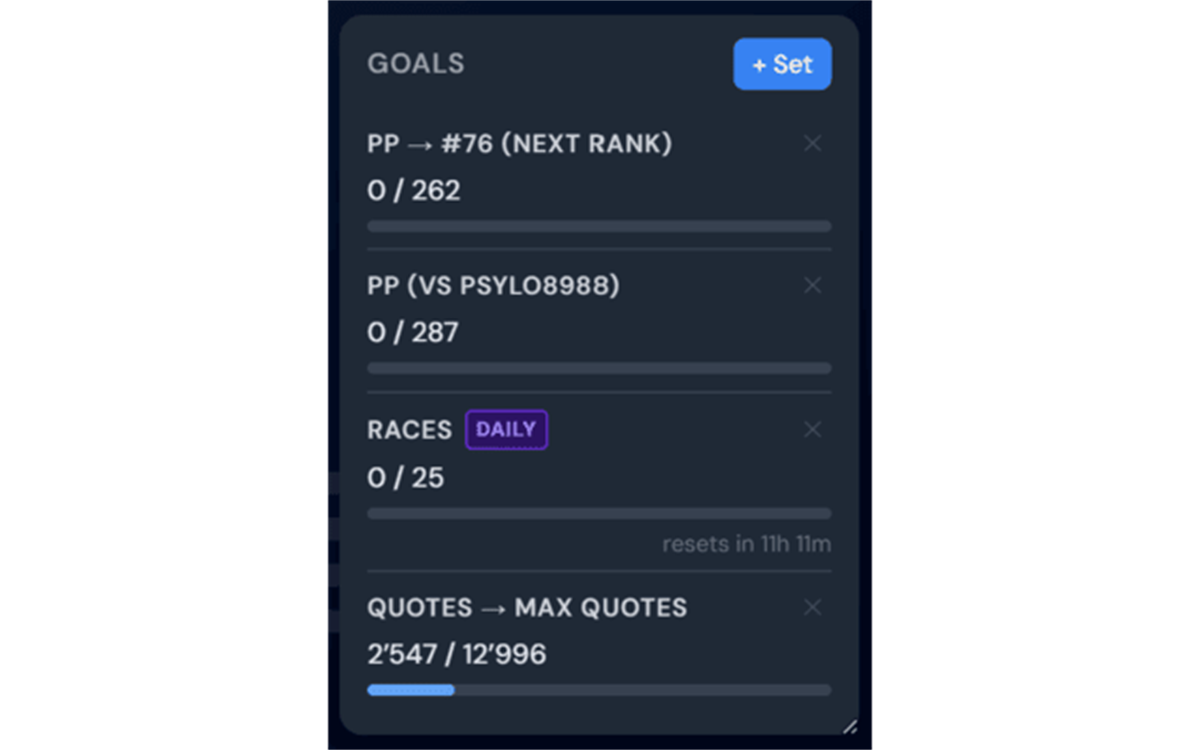 TypeGG Goal Tracker