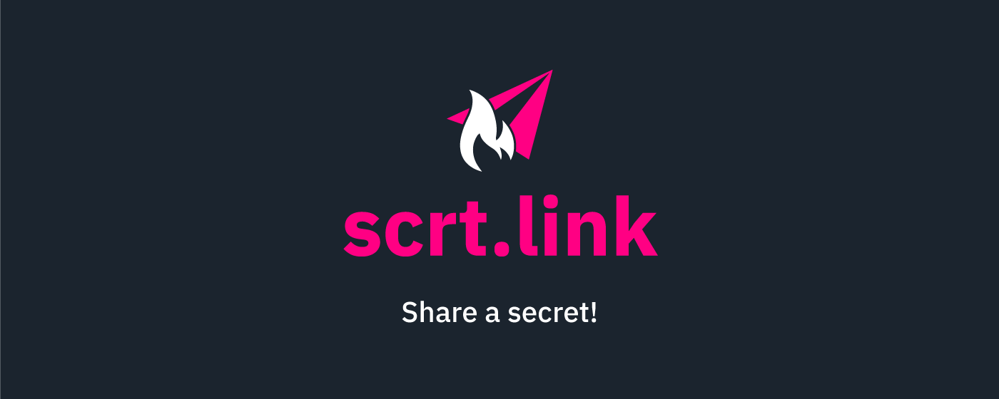 Scrt.link - Share a secret! marquee promo image