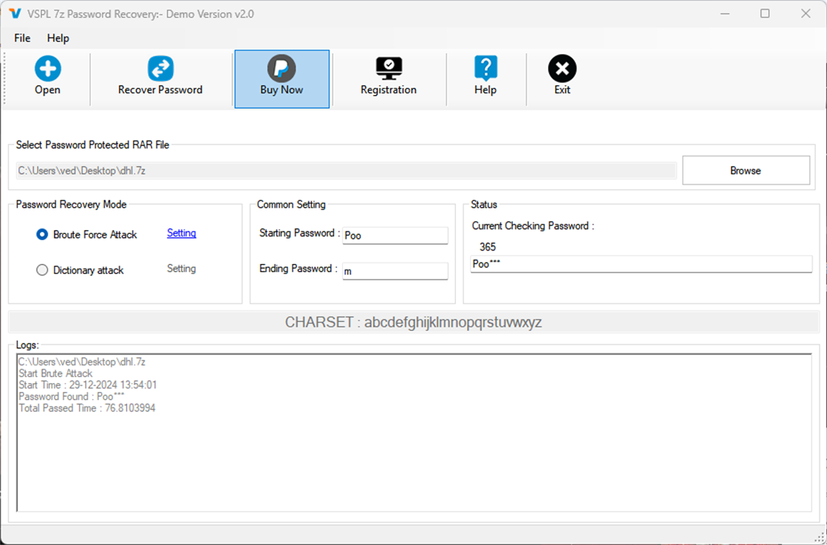 #5. 7z Password Recovery Software (Windows) By: VARTIKA SOFTWARE PRIVATE LIMITED