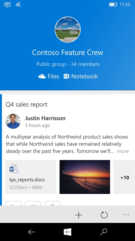 Outlook Groups Screenshot