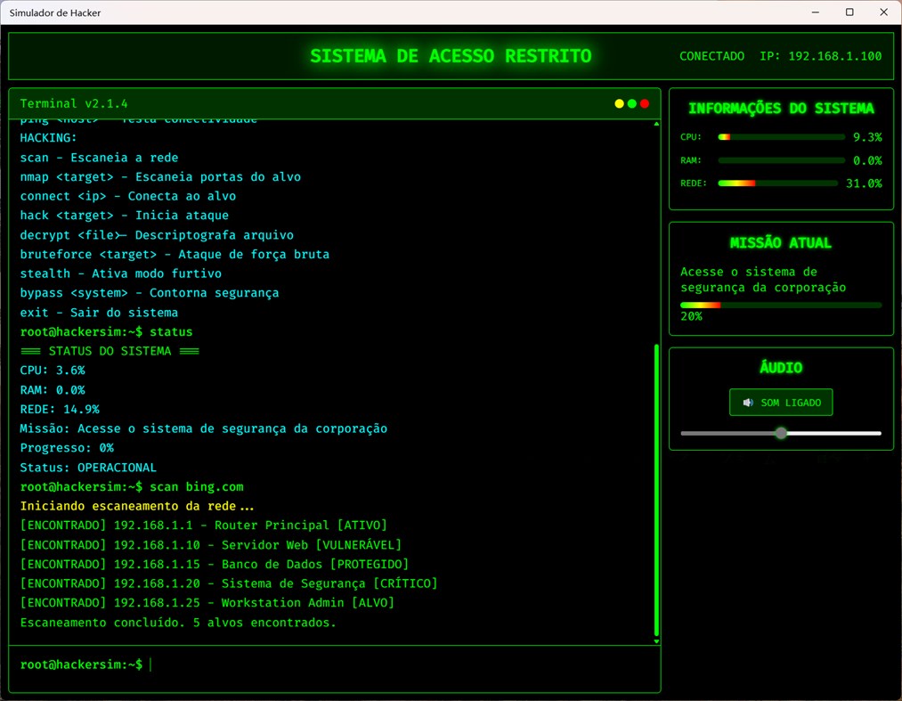 #4. Simulador de Hacker (Windows) Podle: RollerNiGi