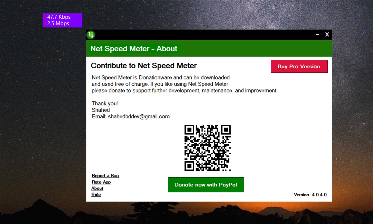 #9. Net Speed Meter (Windows) 由: Zero Byte Software Solutions, zerobytebd.com