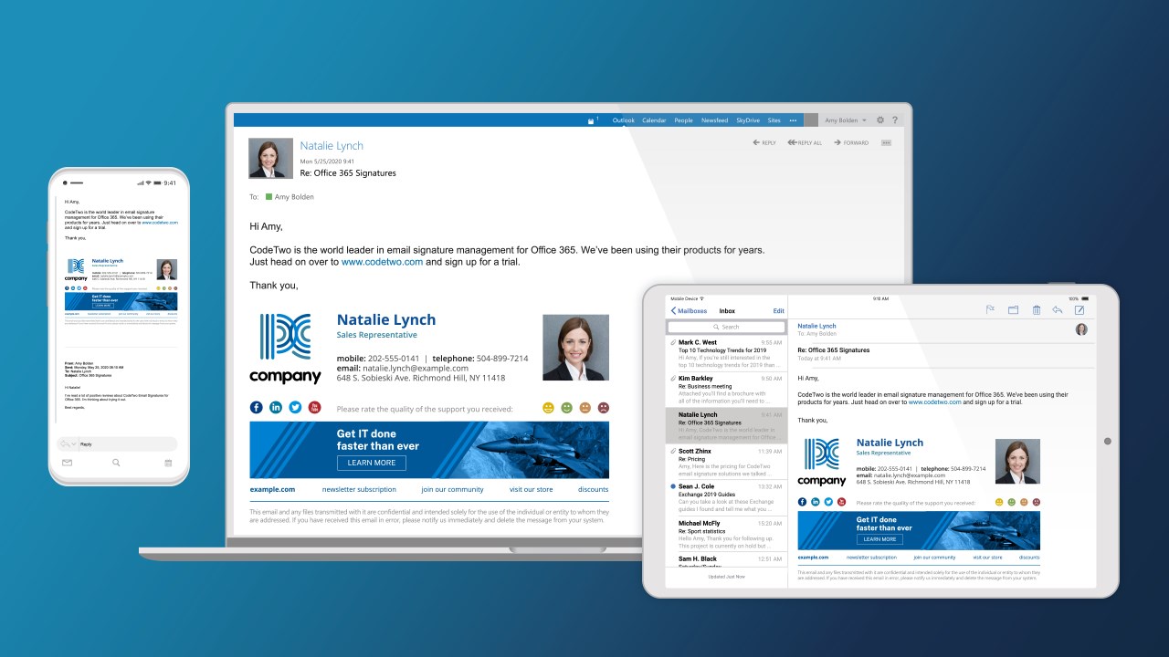 Snapshot 2 of CodeTwo Email Signatures 365