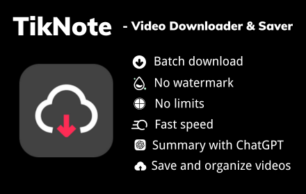 TTNote: Video Downloader and Saver small promo image