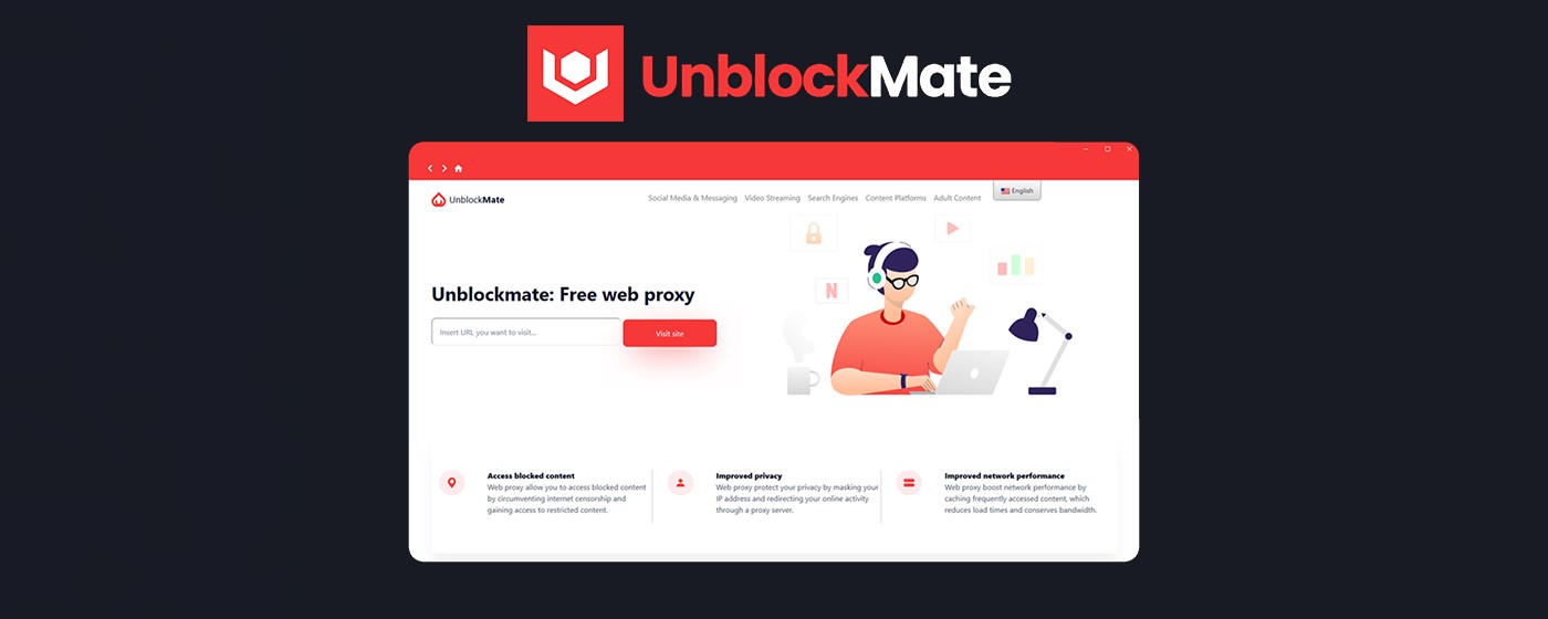 Free VPN for Edge: UnblockMate Proxy marquee promo image