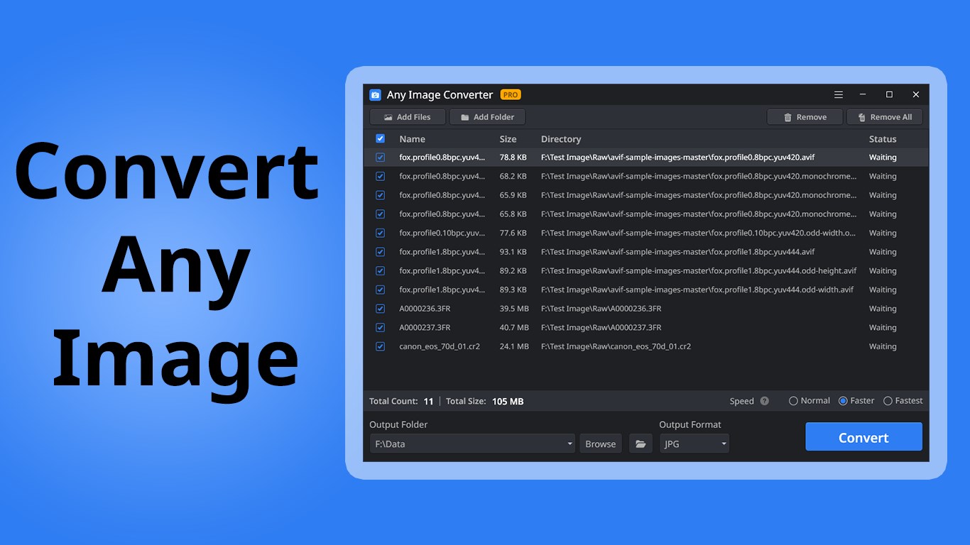 Any Image Converter - Raw Image Converter screenshot