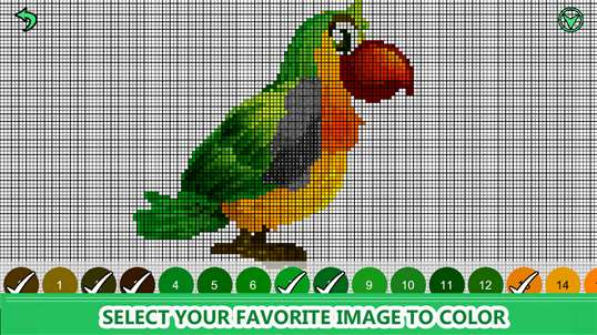 Birds Color by Number: Pixel Art, Sandbox Coloring screenshot 3