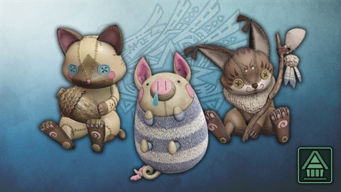 MHW:I Room Decor: Giant Stuffed Doll Set