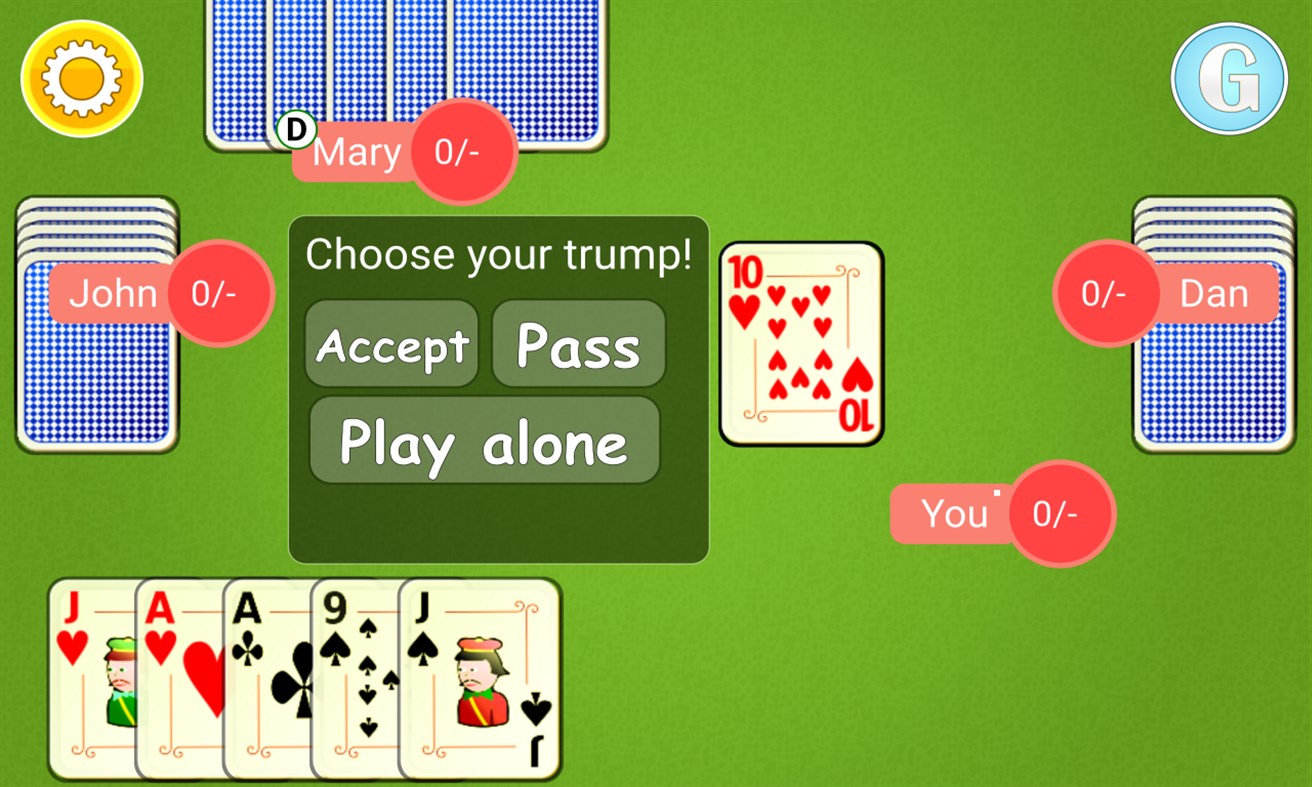 #5. Euchre Mobile (Windows) 由: G Soft Team