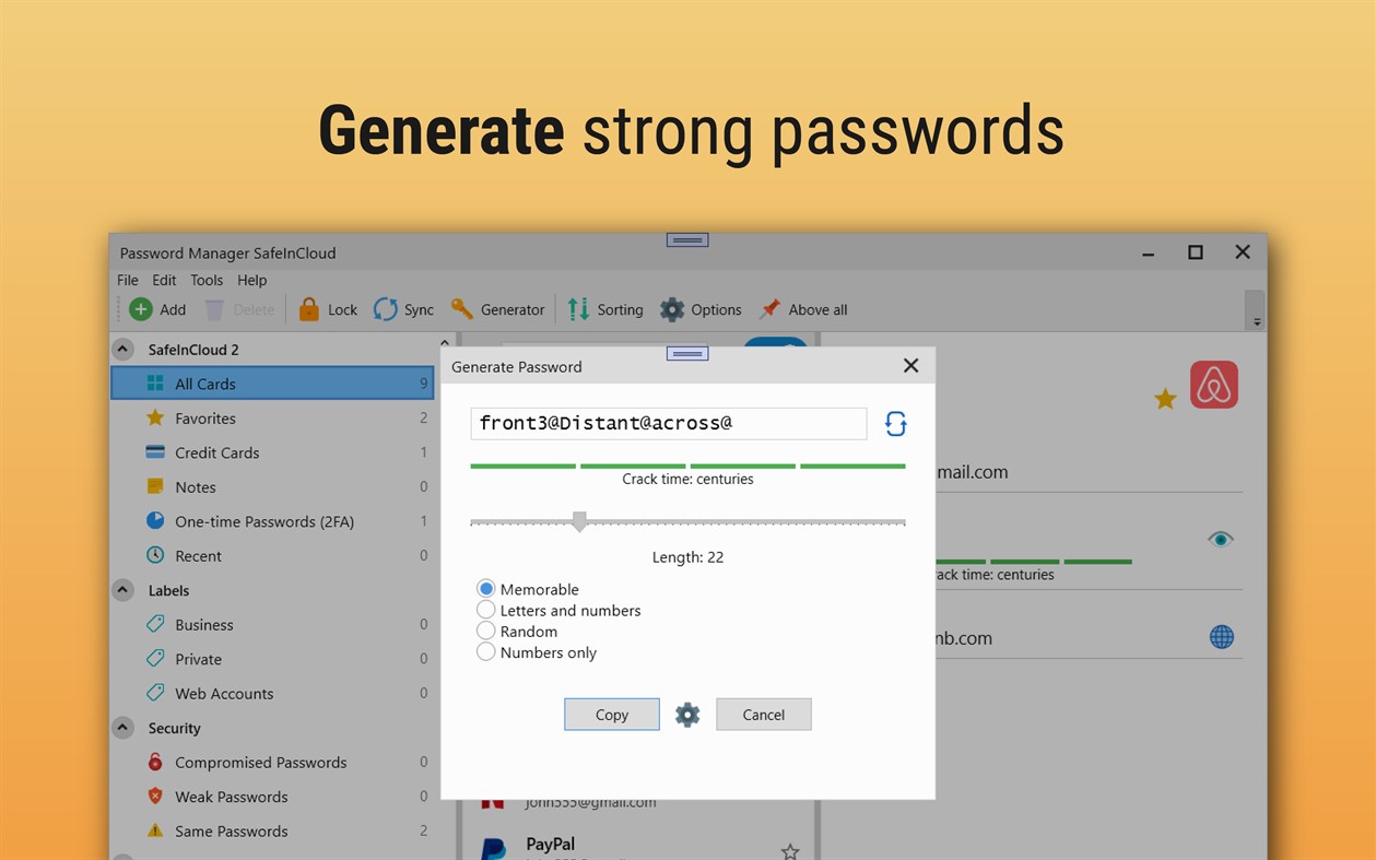 #5. Passwords & Codes－Safe (Windows) 作者: SAFEINCLOUD S.A.S.