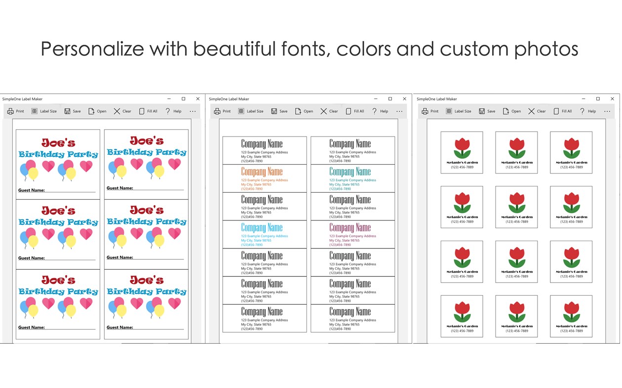 #5. SimpleOne Label Maker (Windows) 来自: Aidaluu Inc.