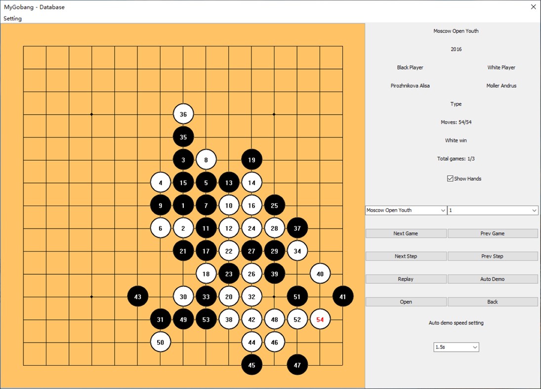 #2. MyGobang pro (Windows) Podle: yutianjian