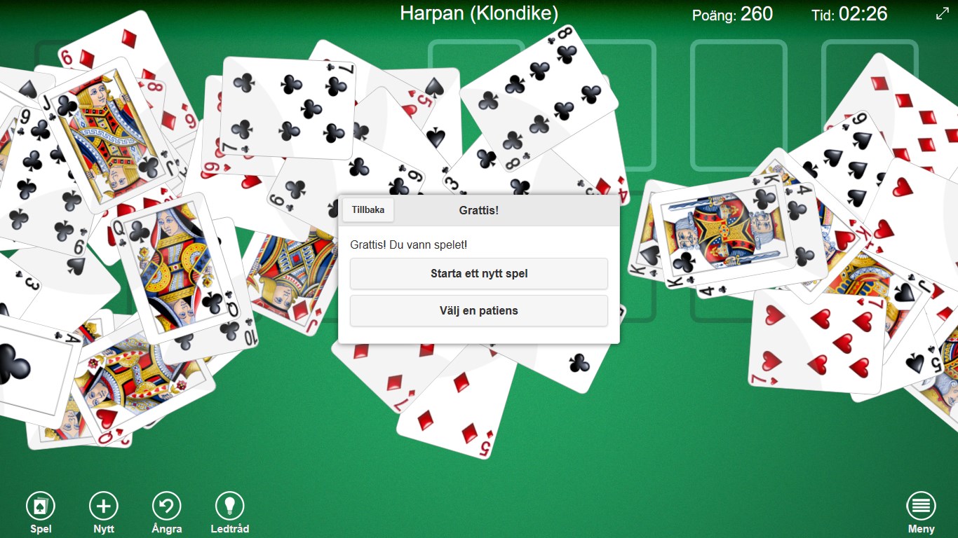 Grattis! Du vann spelet!