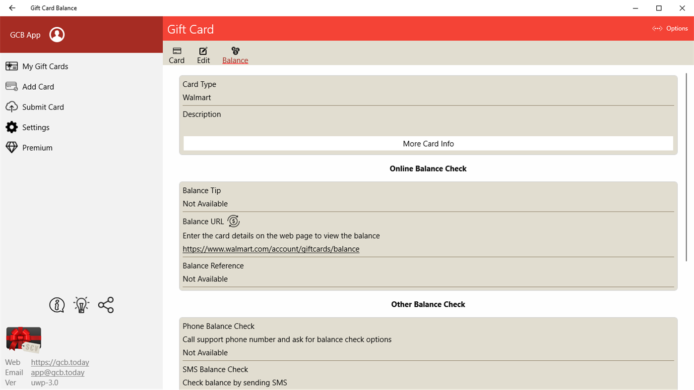 #7. Gift Card Balance+ (Windows) By: Aifen App