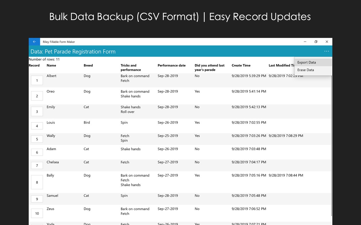 #3. Riley Form Maker - Personal Database & Data Organizer (Windows) 由: Aidaluu Inc.