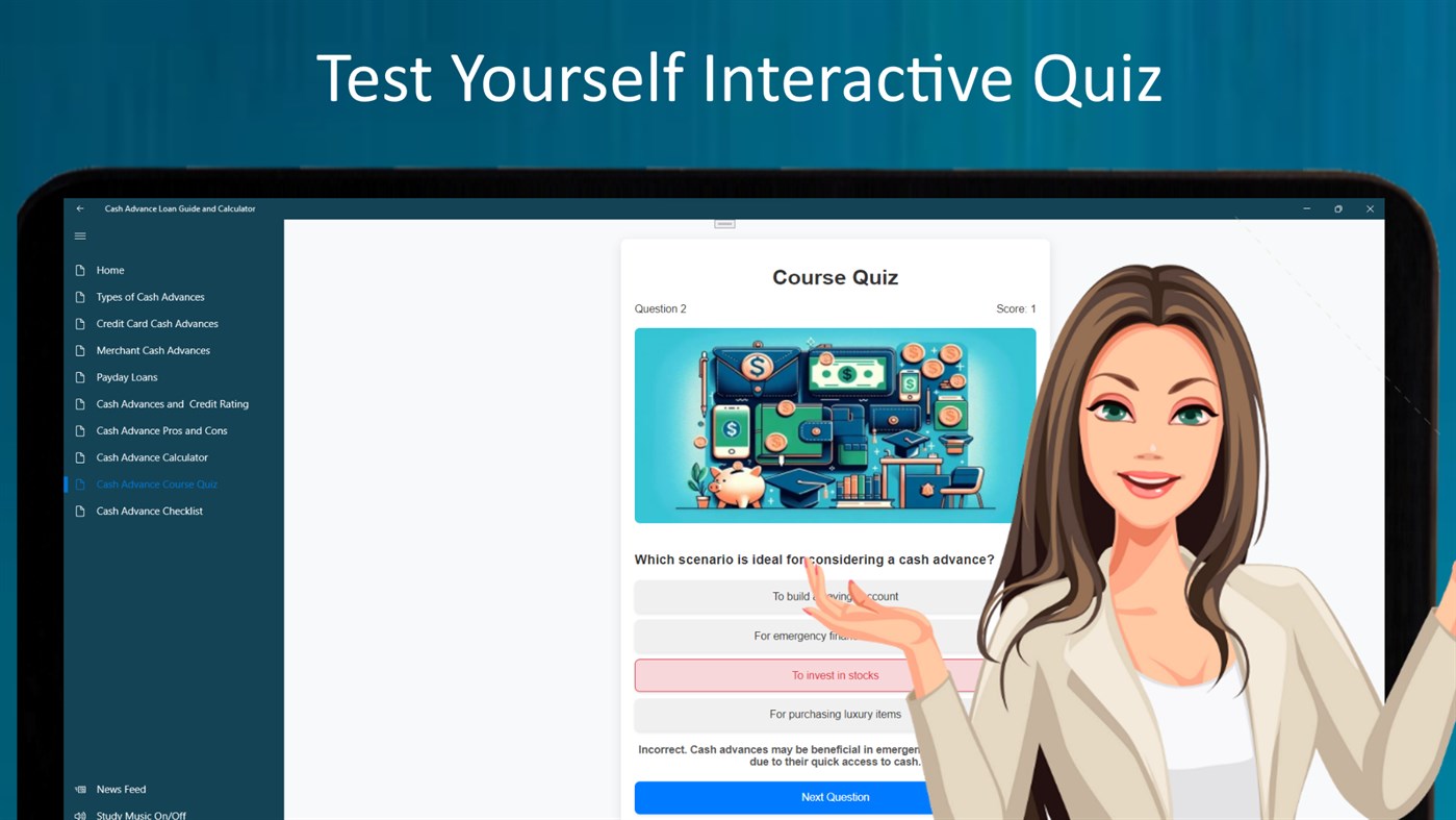 #3. Cash Advance Loan Guide and Calculator (Windows) By: Better courses