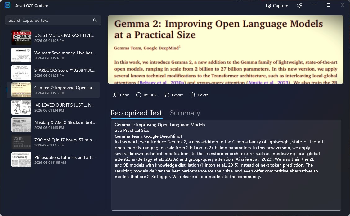 Smart OCR Capture screenshot 1