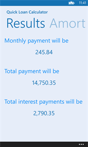 Quick Loan Calculator screenshot 2