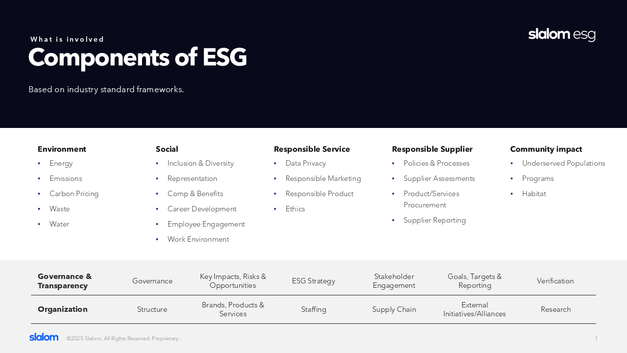 Snapshot 1 of ESG Data: 2-Hour Workshop