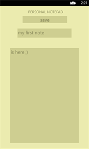 Personal Notepad screenshot 2