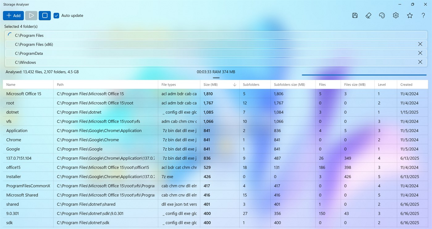 #1. Storage Analyser (Windows) Av: Alexander Komarov