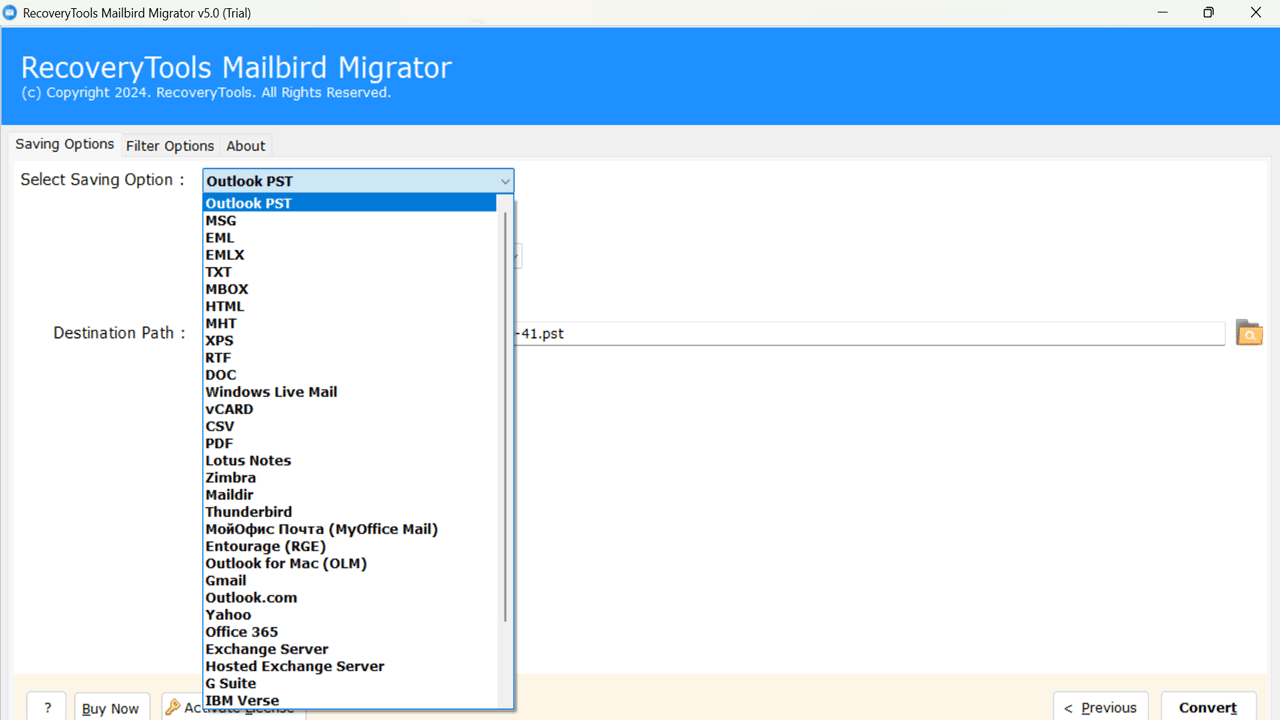 Snapshot 5 of RecoveryTools Mailbird Migrator