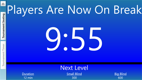 Screenshot: The time remaining in the break are very clear to all of your participants.