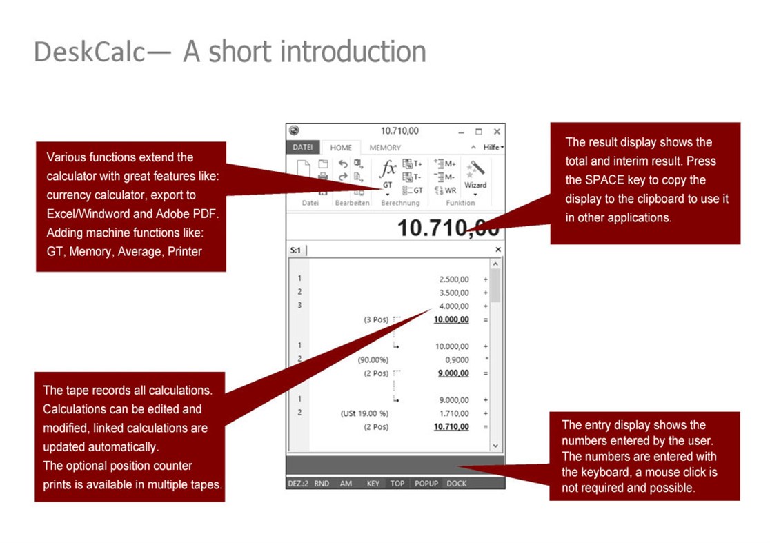 #3. DeskCalc Adding Machine (Windows) โดย: pmaSoft