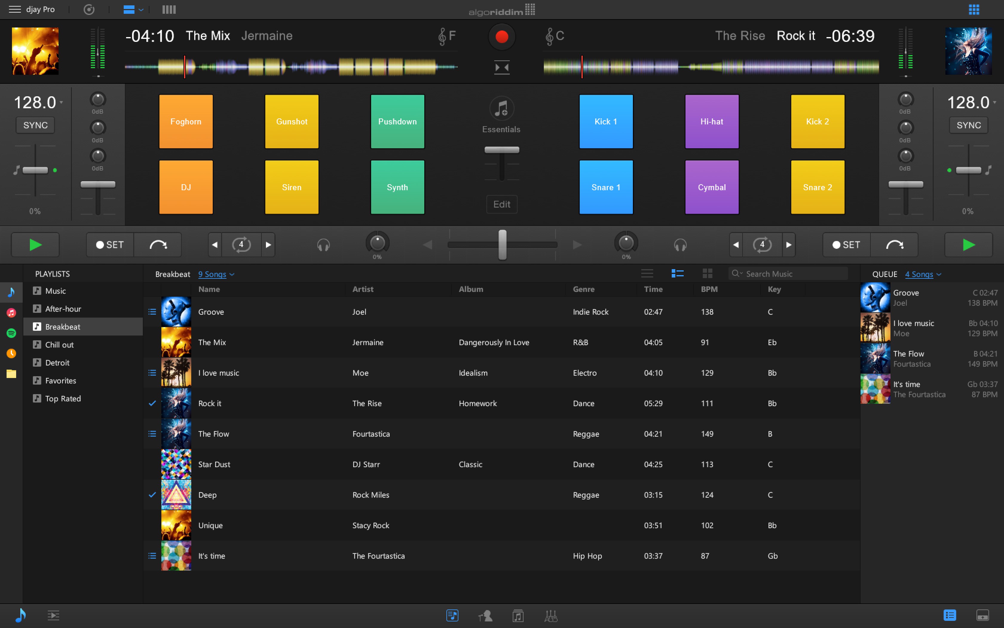 Djay pro audio interface