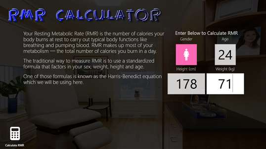 RMR Calculator RT screenshot 4