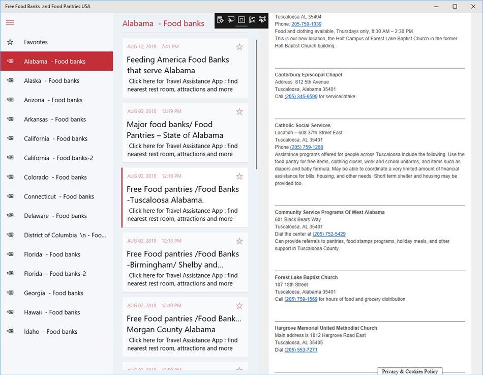 Free Food Banks & Food Pantries - USA (Windows) 由: Porepedia