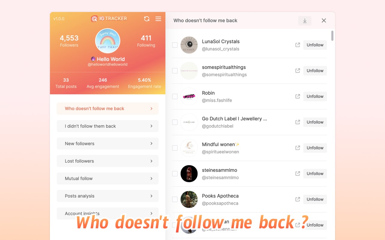 IG Tracker: Track Instagram followers & posts