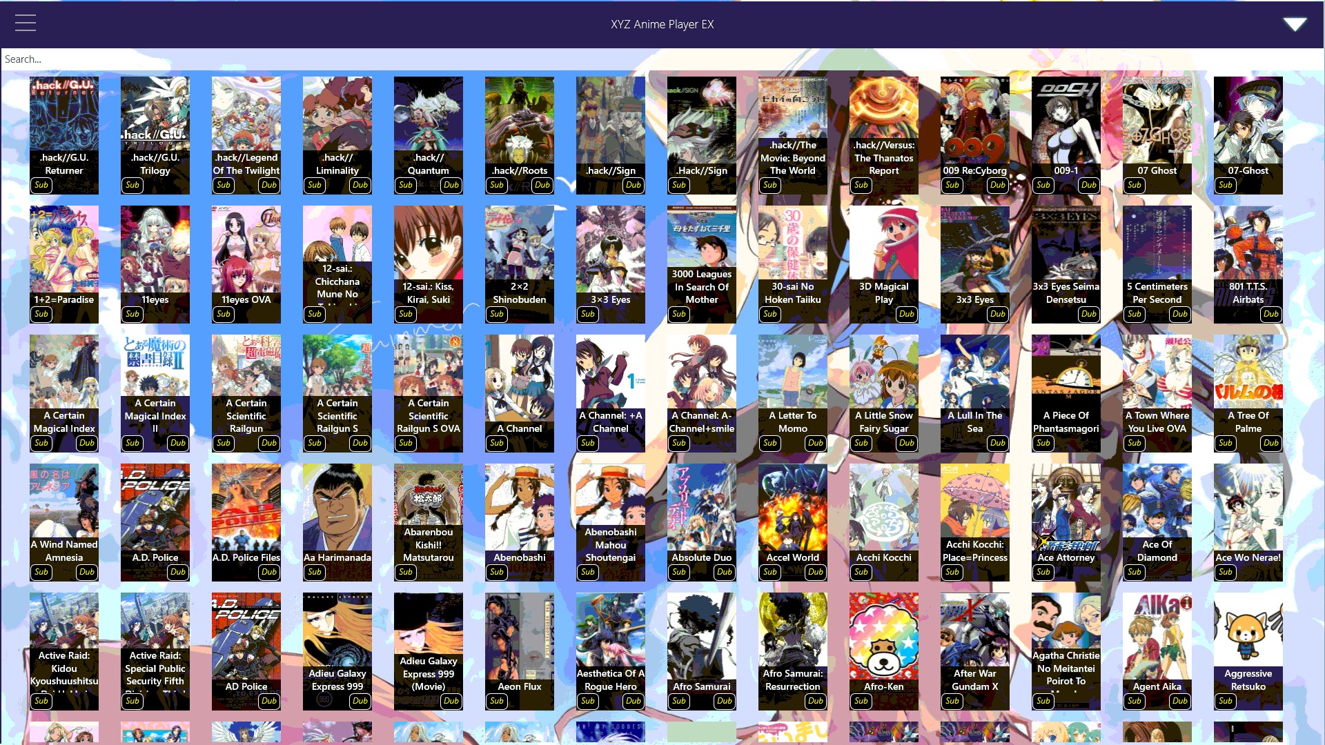 XYZ Anime Player EX for Windows 10