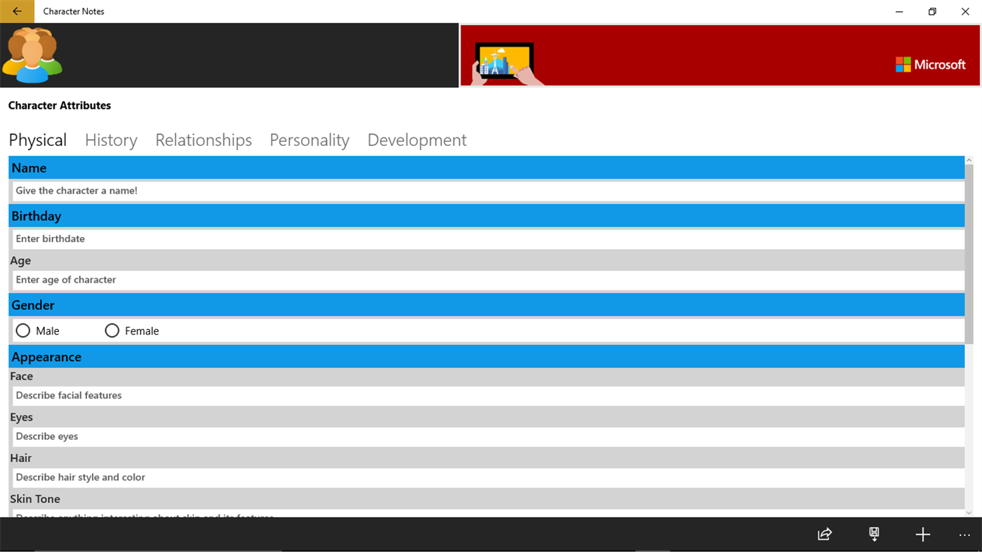 #2. Character Notes (Windows) 게시자: McKisic Designs LLC