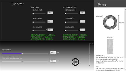 Tire Sizer screenshot 5