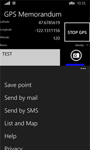 GPS Memorandum screenshot 2