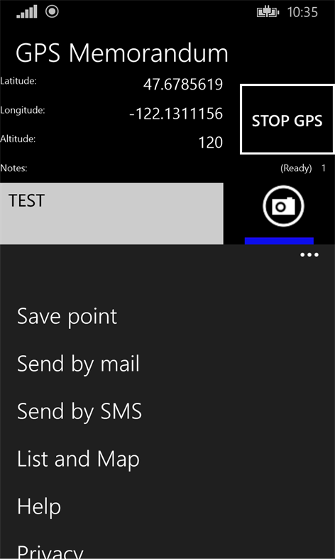 GPS Memorandum Screenshots 2