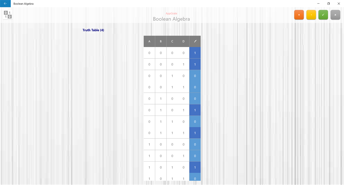 #5. Boolean Algebra (Windows) 由: AppGrate
