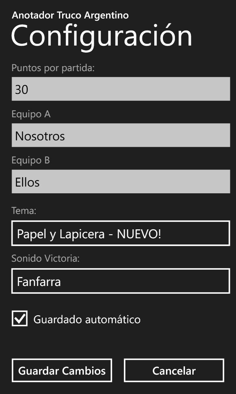 Imatge 6 Anotador Truco Argentino windows
