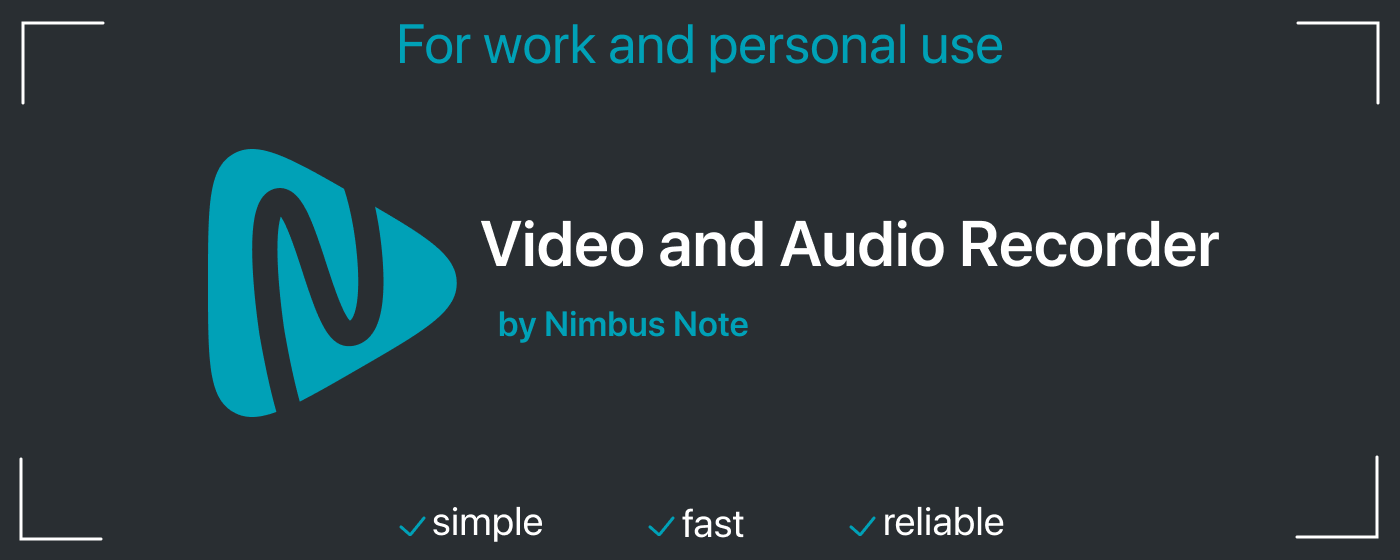 Nimbus Clarity - Video and Audio Recorder promo image