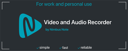 Nimbus Clarity - Video and Audio Recorder marquee promo image