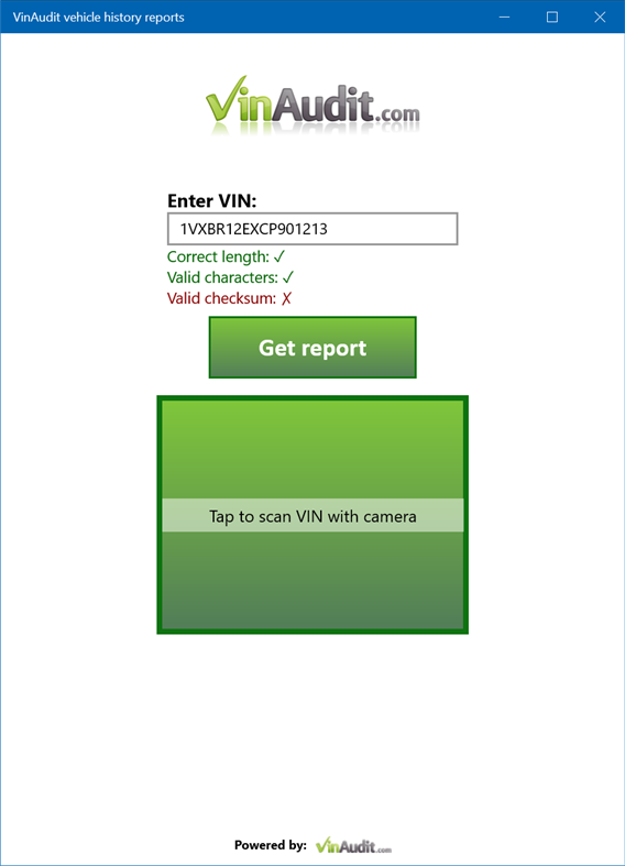 #1. VinAudit vehicle history reports (Windows) بواسطة: Simon Tao