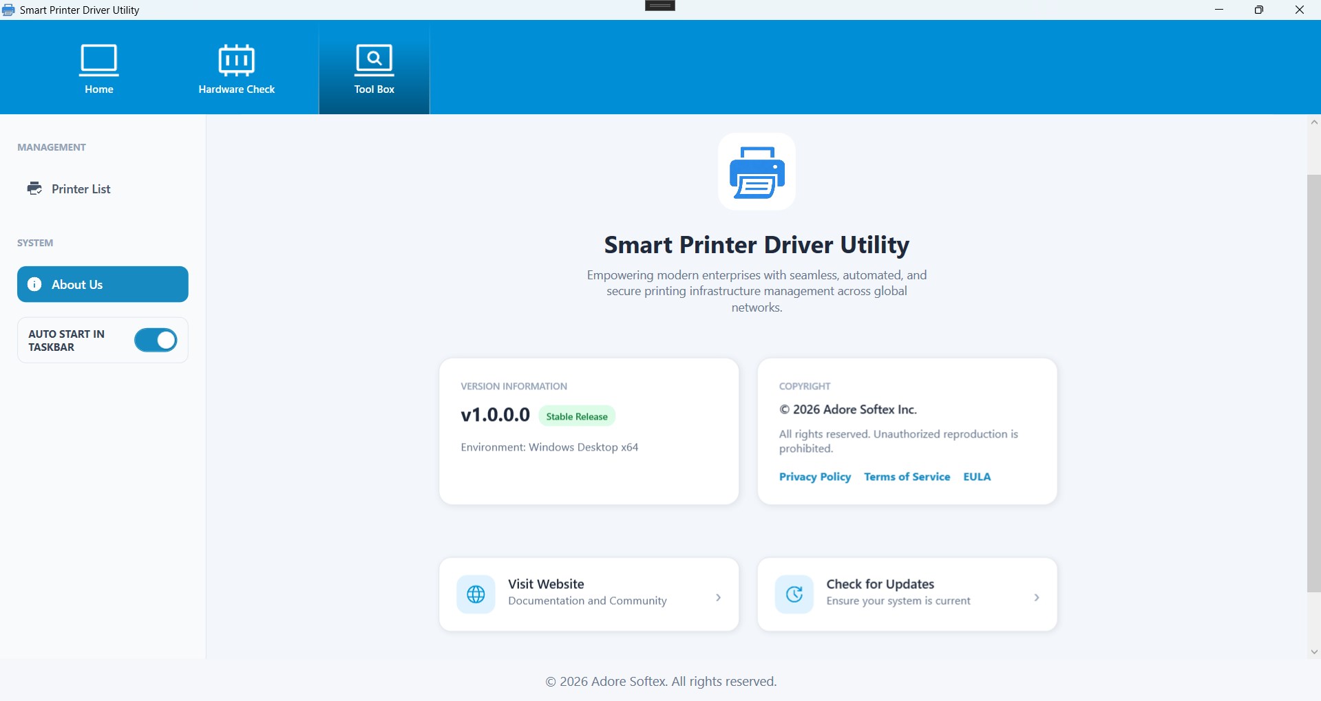 Smart Printer Driver Utility screenshot