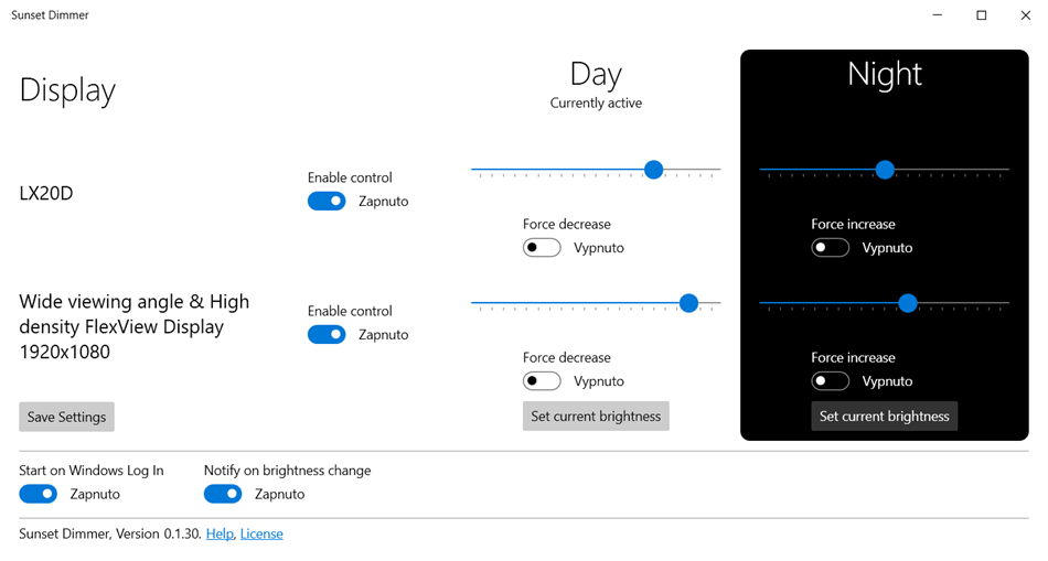 Sunset Dimmer (Windows) 由: Adam Kučera